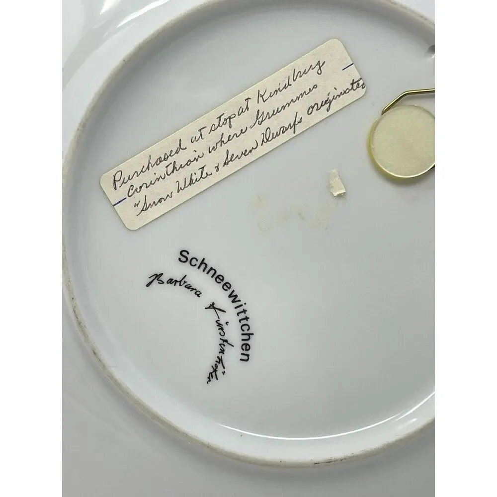 Barbara Fuerstenhoefer Schneewittchen SNOW WHITE 7 DWARFS 7.5” Decorative Plate